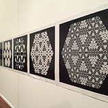 Installation view of 'Hexagonal Divisions (Pentaptych)'